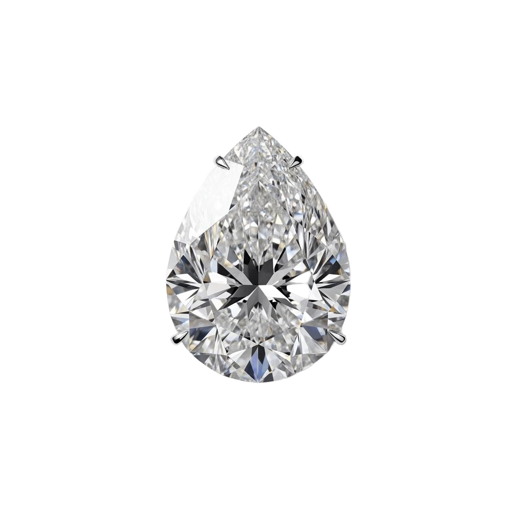 Pear cut diamond